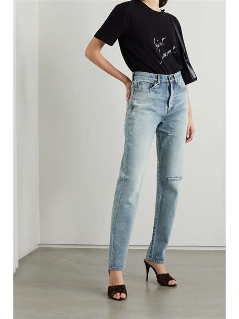 saint laurent distressed jeans